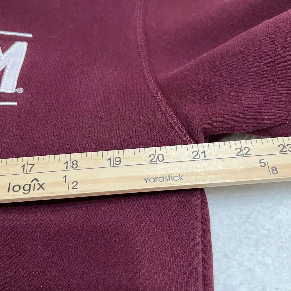 Texas A&M Hooded Sweatshirt‎ Sz Medium Burgundy Classic Academic
